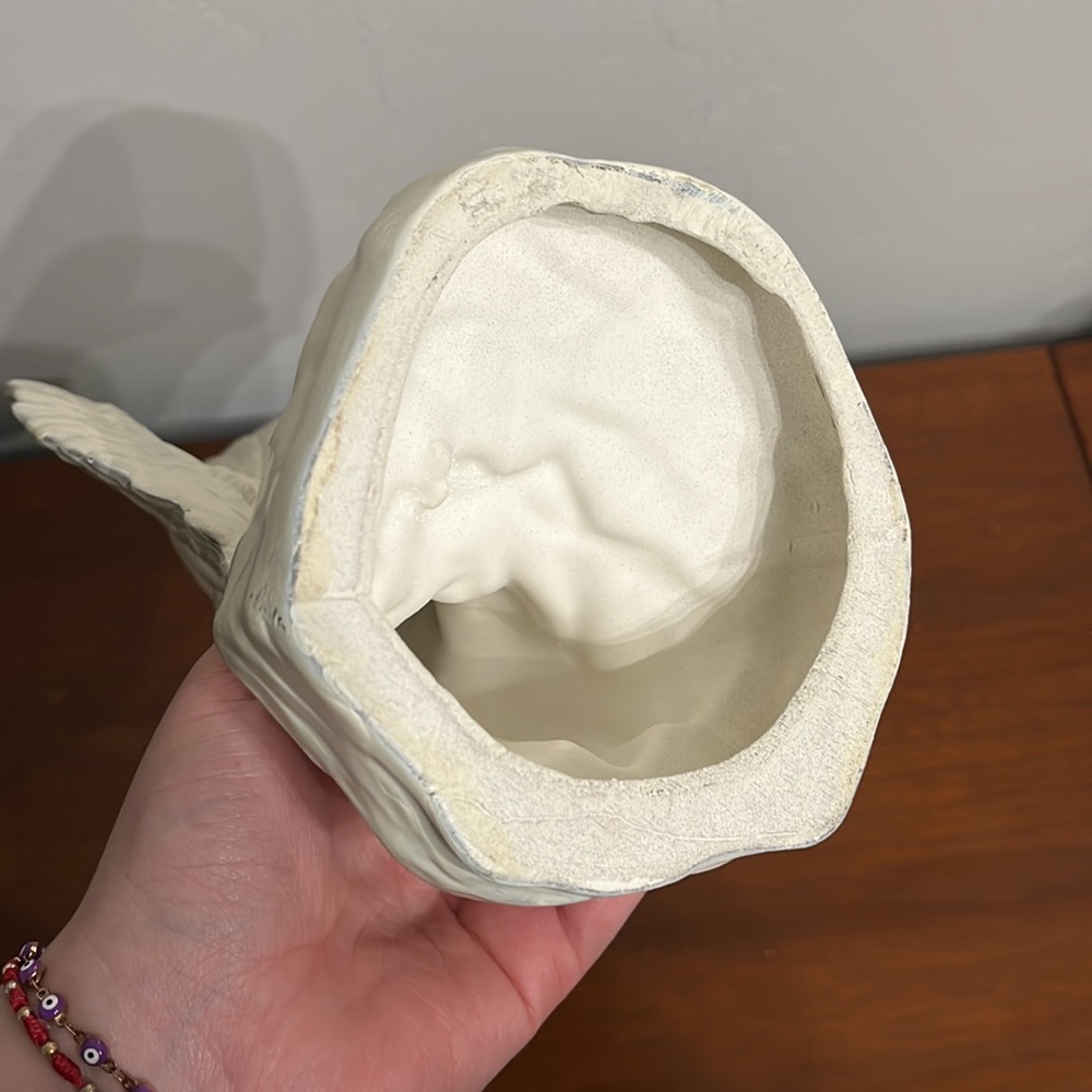 ❣️Native American First People White Ceramic Sculpture of Woman with Wings 🦅❣️ - Picture 11 of 11